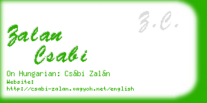 zalan csabi business card